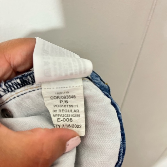 Abercrombie Fitch Jeans The'90s Slim Straight Ultra High Rise Criss Cross SZ 32 - Picture 7 of 9